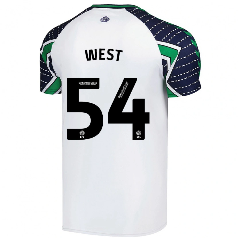 Danxen Män Ella West #54 Vit Bortatröja Matchtröjor 2024/25 Tröjor T-Tröja