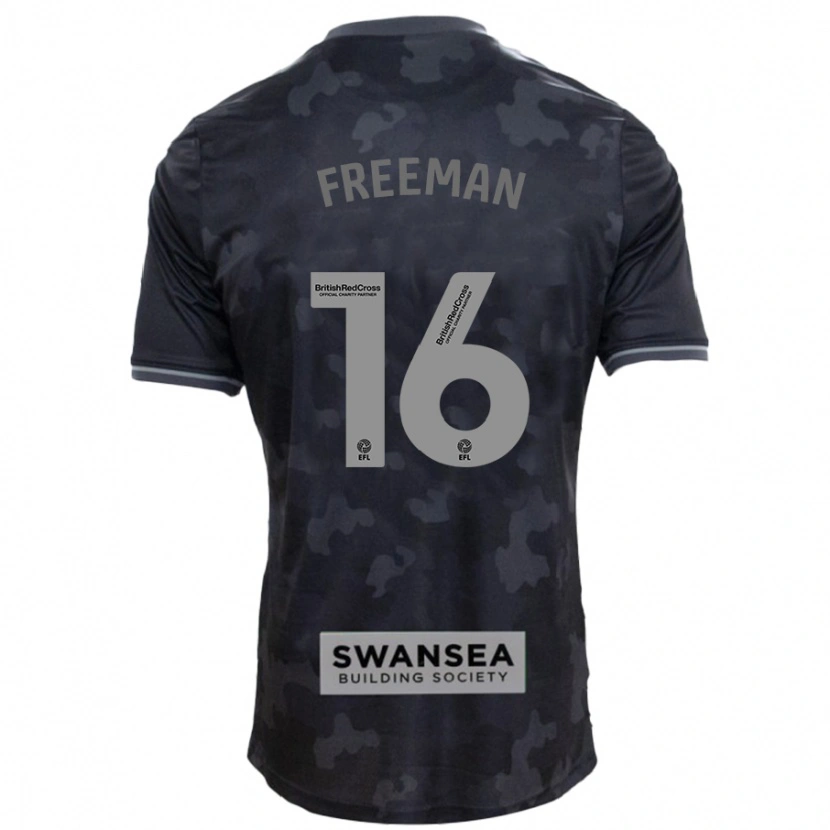 Danxen Män Emily Freeman #16 Svart Bortatröja Matchtröjor 2024/25 Tröjor T-Tröja