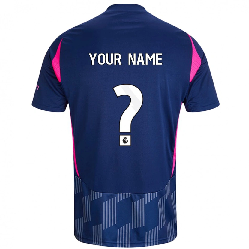Danxen Män Ditt Namn #0 Kungsblå Rosa Bortatröja Matchtröjor 2024/25 Tröjor T-Tröja