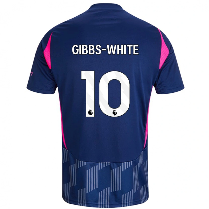 Danxen Män Morgan Gibbs-White #10 Kungsblå Rosa Bortatröja Matchtröjor 2024/25 Tröjor T-Tröja