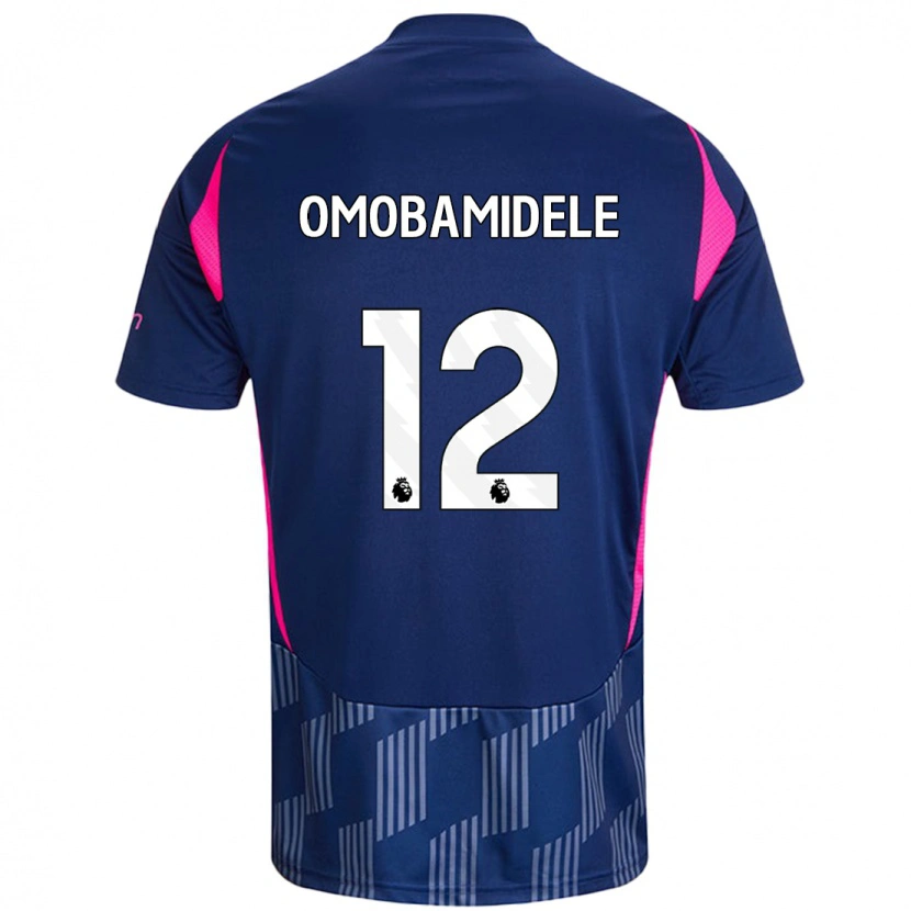 Danxen Män Andrew Omobamidele #12 Kungsblå Rosa Bortatröja Matchtröjor 2024/25 Tröjor T-Tröja