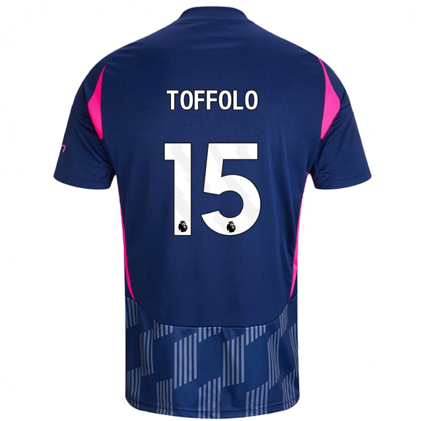 Danxen Män Harry Toffolo #15 Kungsblå Rosa Bortatröja Matchtröjor 2024/25 Tröjor T-Tröja