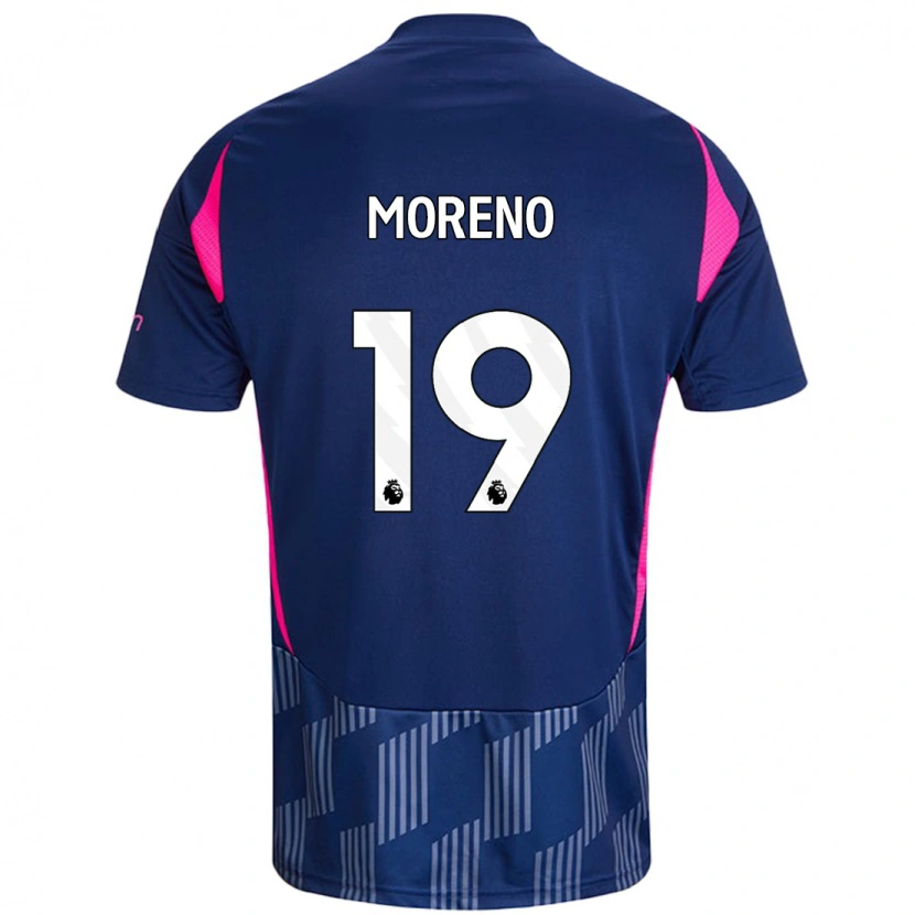 Danxen Män Álex Moreno #19 Kungsblå Rosa Bortatröja Matchtröjor 2024/25 Tröjor T-Tröja