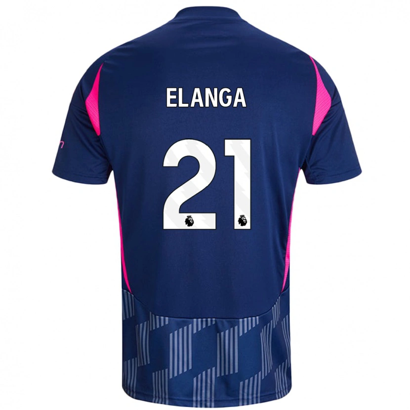 Danxen Män Anthony Elanga #21 Kungsblå Rosa Bortatröja Matchtröjor 2024/25 Tröjor T-Tröja