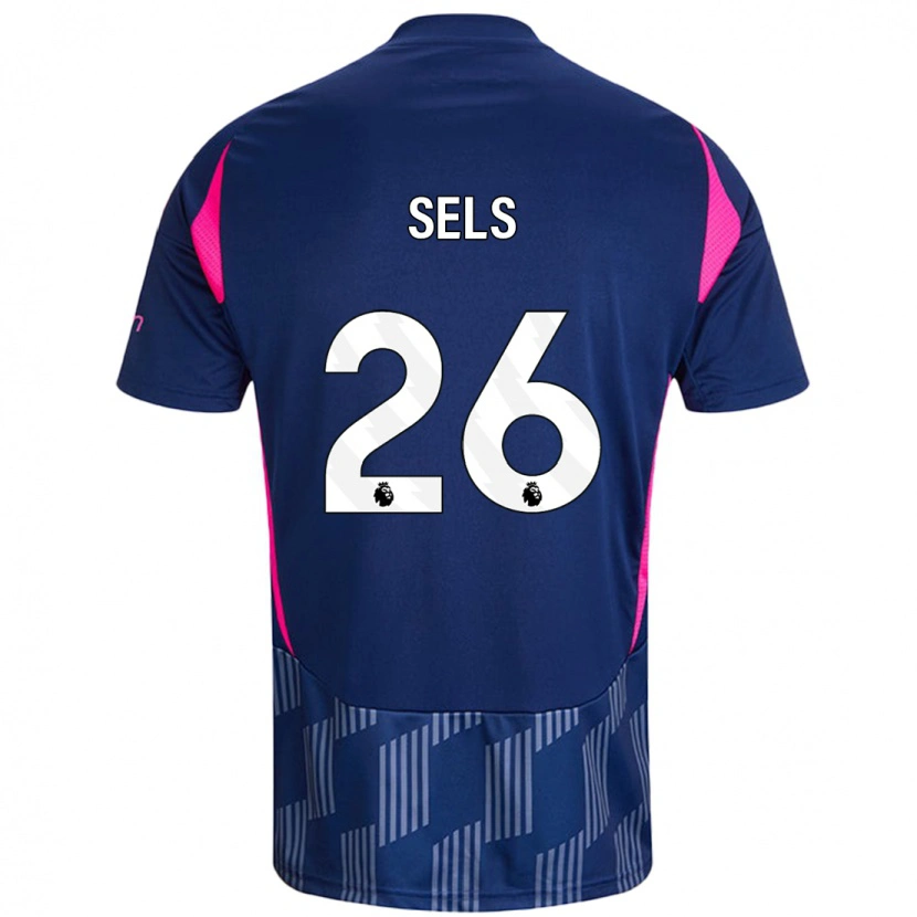 Danxen Män Matz Sels #26 Kungsblå Rosa Bortatröja Matchtröjor 2024/25 Tröjor T-Tröja
