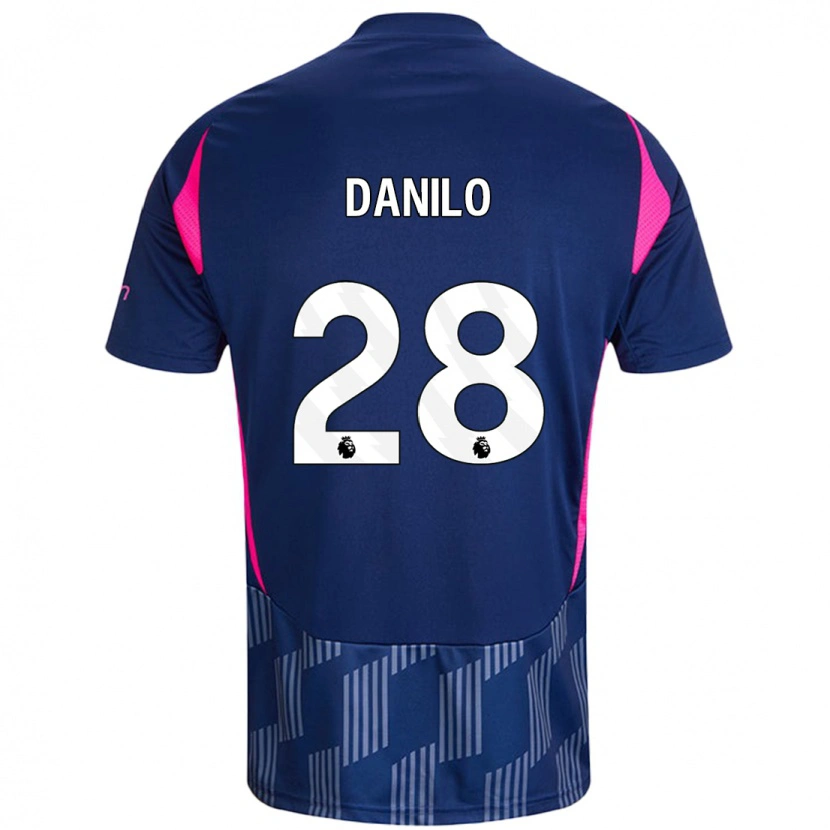 Danxen Män Danilo #28 Kungsblå Rosa Bortatröja Matchtröjor 2024/25 Tröjor T-Tröja