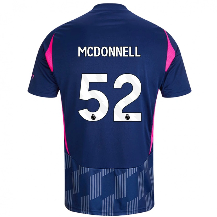 Danxen Män Jamie Mcdonnell #52 Kungsblå Rosa Bortatröja Matchtröjor 2024/25 Tröjor T-Tröja