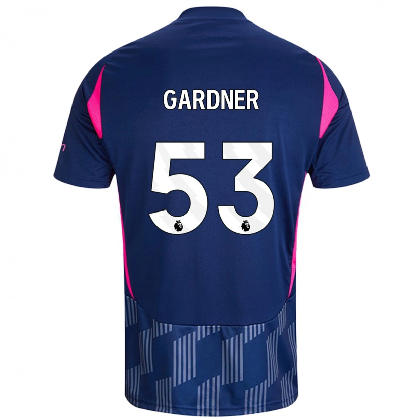 Danxen Män Joe Gardner #53 Kungsblå Rosa Bortatröja Matchtröjor 2024/25 Tröjor T-Tröja
