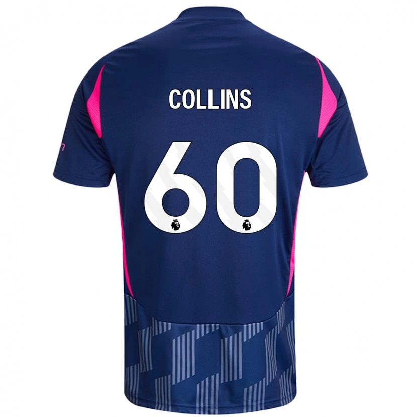 Danxen Män Sam Collins #60 Kungsblå Rosa Bortatröja Matchtröjor 2024/25 Tröjor T-Tröja