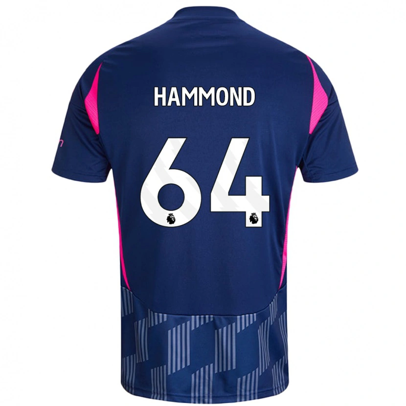 Danxen Män Ben Hammond #64 Kungsblå Rosa Bortatröja Matchtröjor 2024/25 Tröjor T-Tröja