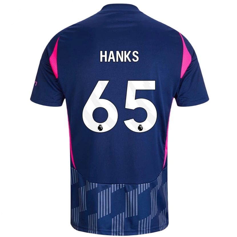 Danxen Män Justin Hanks #65 Kungsblå Rosa Bortatröja Matchtröjor 2024/25 Tröjor T-Tröja