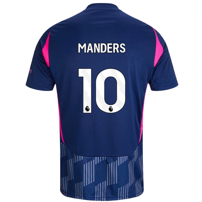 Danxen Män Holly Manders #10 Kungsblå Rosa Bortatröja Matchtröjor 2024/25 Tröjor T-Tröja