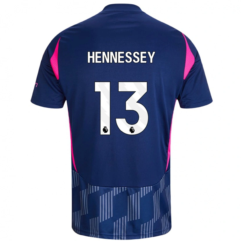 Danxen Män Wayne Hennessey #13 Kungsblå Rosa Bortatröja Matchtröjor 2024/25 Tröjor T-Tröja