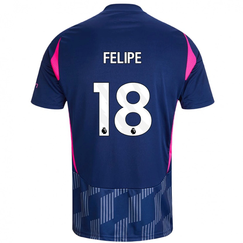 Danxen Män Felipe #18 Kungsblå Rosa Bortatröja Matchtröjor 2024/25 Tröjor T-Tröja
