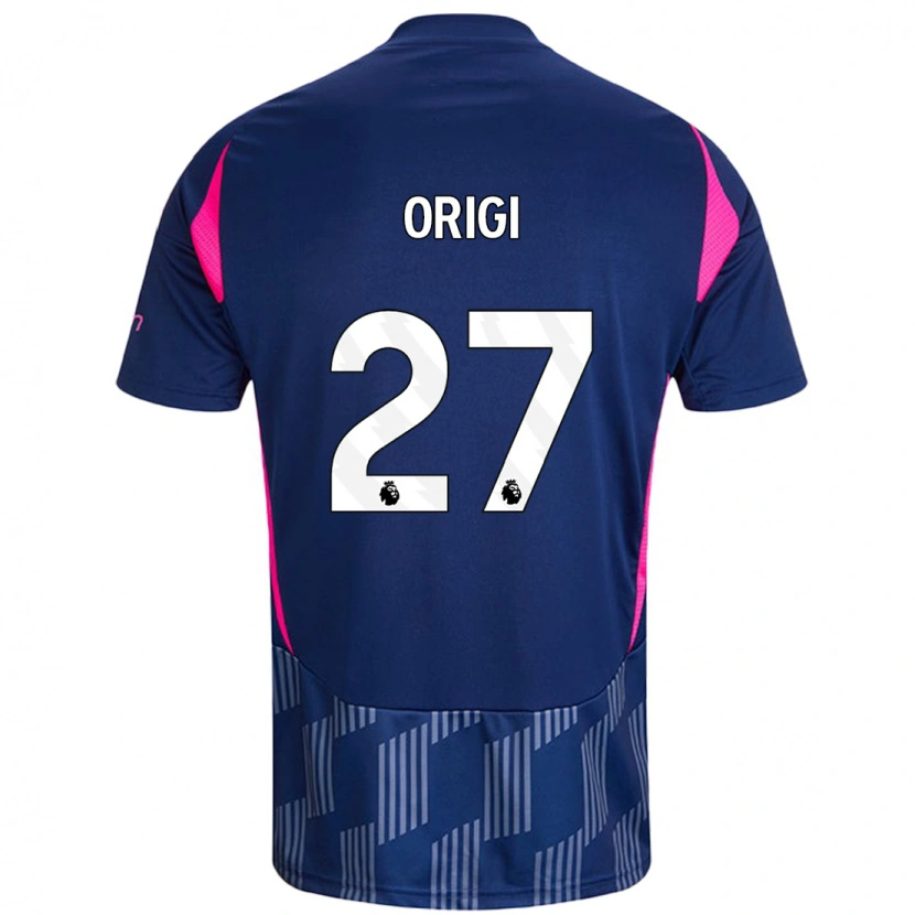 Danxen Män Divock Origi #27 Kungsblå Rosa Bortatröja Matchtröjor 2024/25 Tröjor T-Tröja