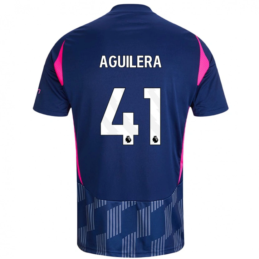 Danxen Män Brandon Aguilera #41 Kungsblå Rosa Bortatröja Matchtröjor 2024/25 Tröjor T-Tröja