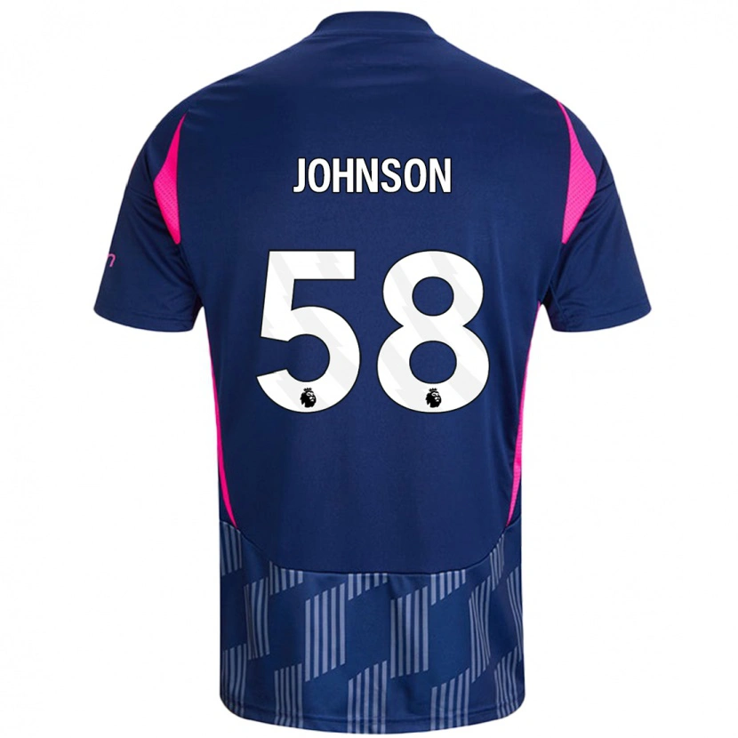 Danxen Män Pharrell Johnson #58 Kungsblå Rosa Bortatröja Matchtröjor 2024/25 Tröjor T-Tröja