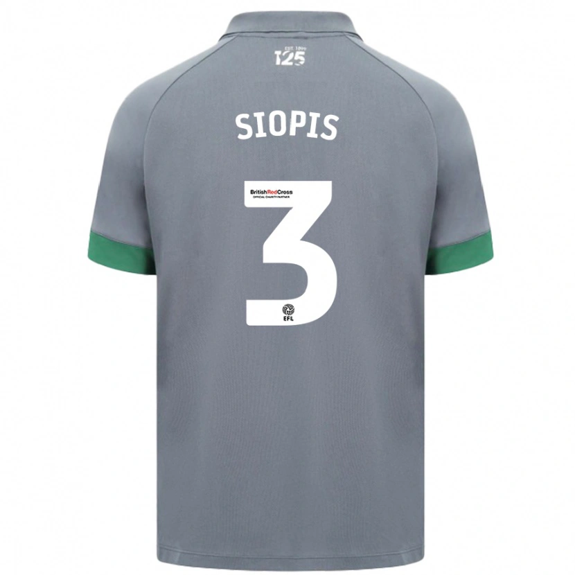 Danxen Män Manolis Siopis #3 Mörkgrå Bortatröja Matchtröjor 2024/25 Tröjor T-Tröja