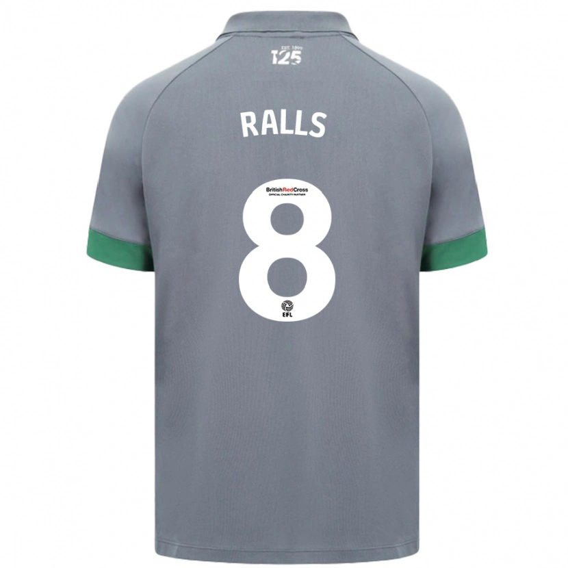 Danxen Män Joe Ralls #8 Mörkgrå Bortatröja Matchtröjor 2024/25 Tröjor T-Tröja