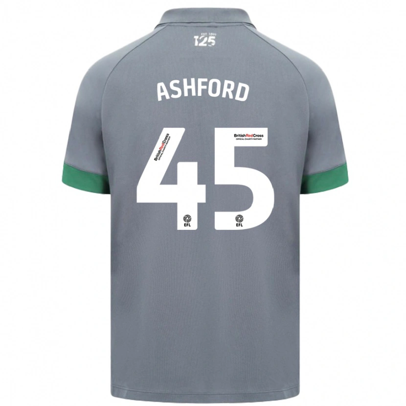 Danxen Män Cian Ashford #45 Mörkgrå Bortatröja Matchtröjor 2024/25 Tröjor T-Tröja