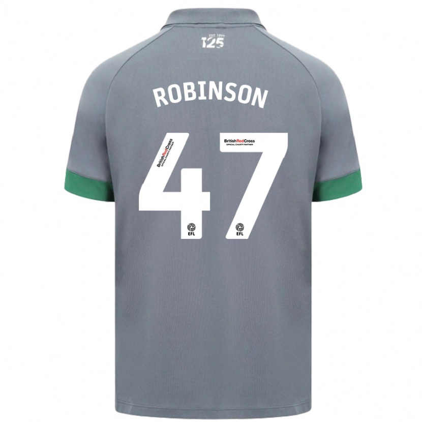 Danxen Män Callum Robinson #47 Mörkgrå Bortatröja Matchtröjor 2024/25 Tröjor T-Tröja