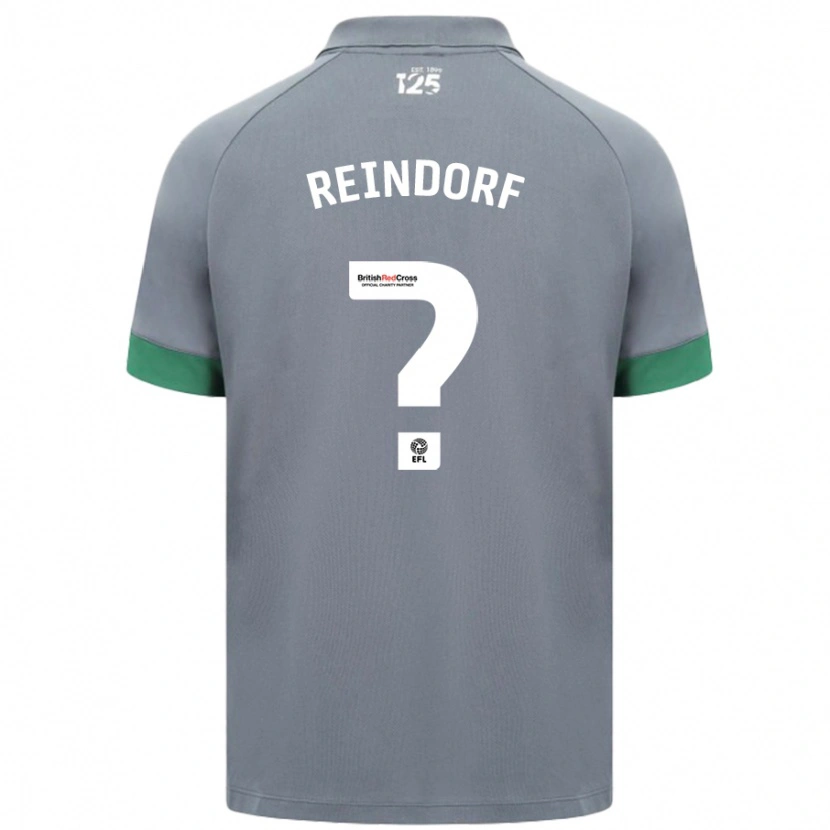 Danxen Män Michael Reindorf #0 Mörkgrå Bortatröja Matchtröjor 2024/25 Tröjor T-Tröja