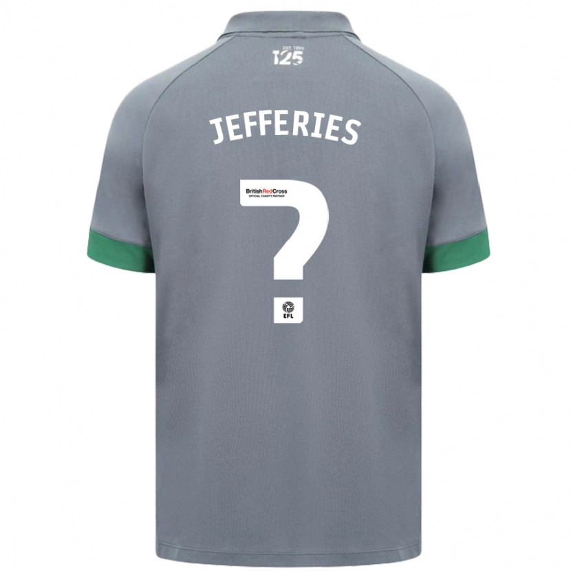 Danxen Män Isaac Jefferies #0 Mörkgrå Bortatröja Matchtröjor 2024/25 Tröjor T-Tröja