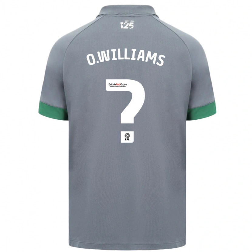 Danxen Män Oliver Williams #0 Mörkgrå Bortatröja Matchtröjor 2024/25 Tröjor T-Tröja