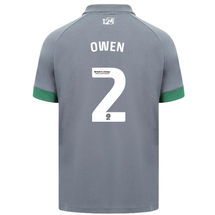 Danxen Män Lisa Owen #2 Mörkgrå Bortatröja Matchtröjor 2024/25 Tröjor T-Tröja