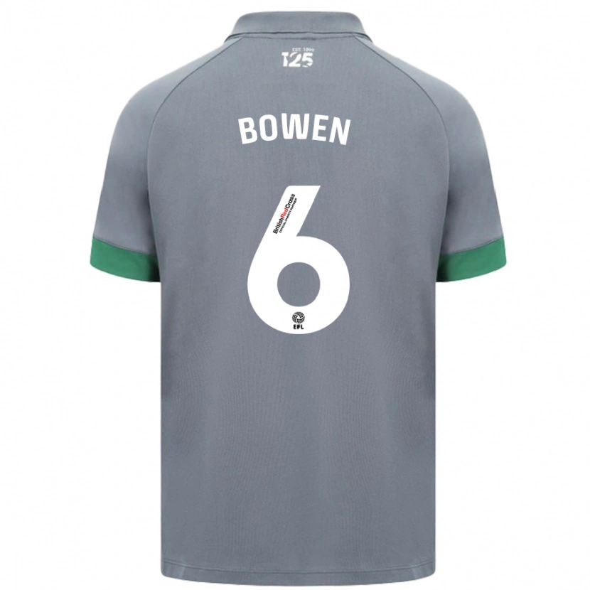 Danxen Män Megan Bowen #6 Mörkgrå Bortatröja Matchtröjor 2024/25 Tröjor T-Tröja
