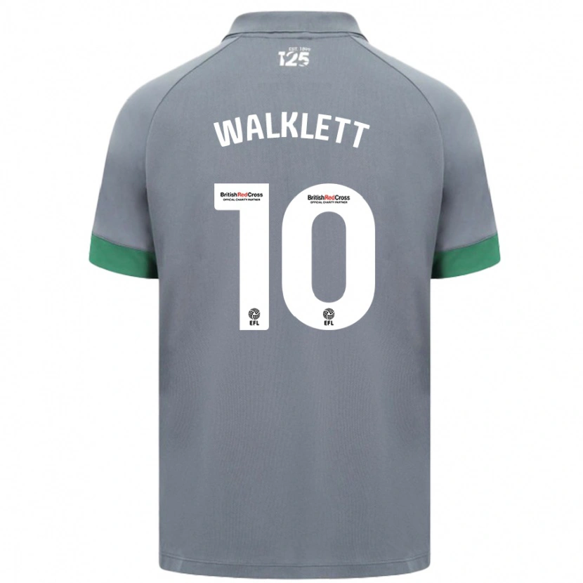 Danxen Män Kerry Walklett #10 Mörkgrå Bortatröja Matchtröjor 2024/25 Tröjor T-Tröja