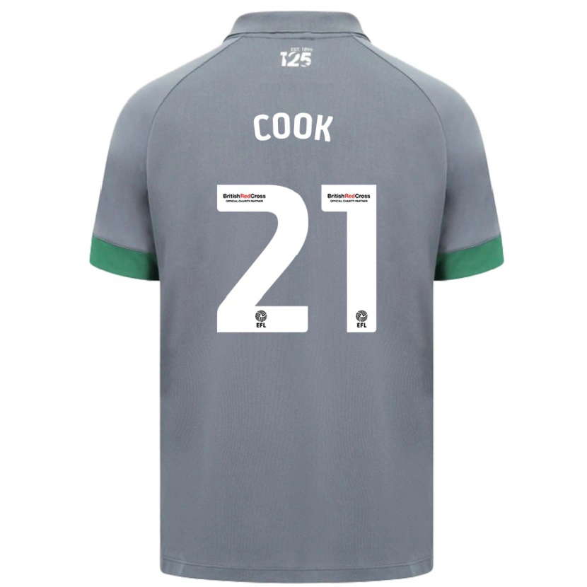 Danxen Män Mikayla Cook #21 Mörkgrå Bortatröja Matchtröjor 2024/25 Tröjor T-Tröja