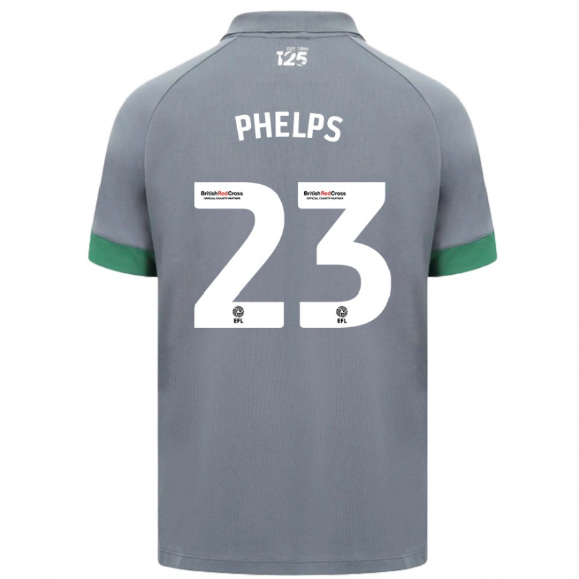 Danxen Män Anna Phelps #23 Mörkgrå Bortatröja Matchtröjor 2024/25 Tröjor T-Tröja
