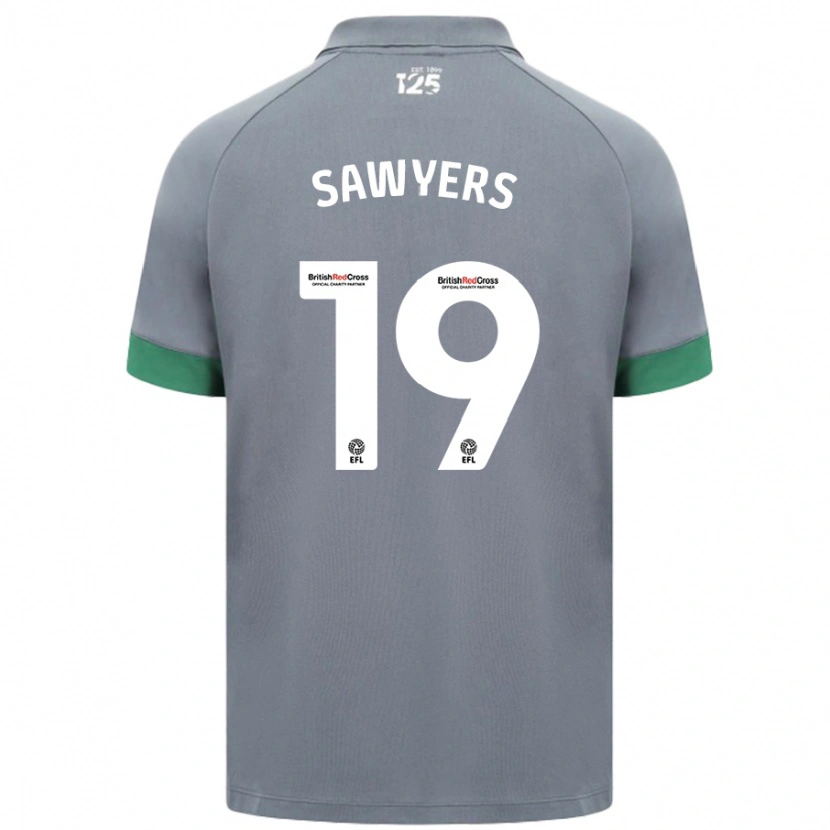 Danxen Män Romaine Sawyers #19 Mörkgrå Bortatröja Matchtröjor 2024/25 Tröjor T-Tröja
