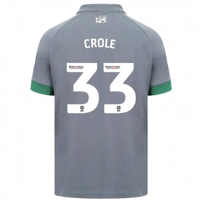 Danxen Män James Crole #33 Mörkgrå Bortatröja Matchtröjor 2024/25 Tröjor T-Tröja