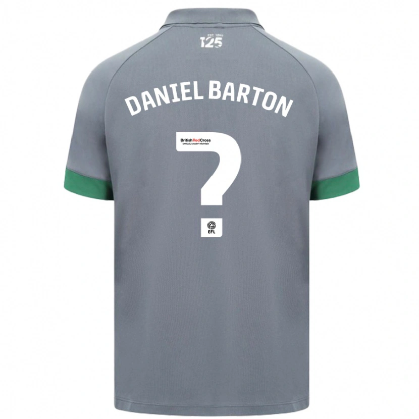Danxen Män Daniel Barton #0 Mörkgrå Bortatröja Matchtröjor 2024/25 Tröjor T-Tröja
