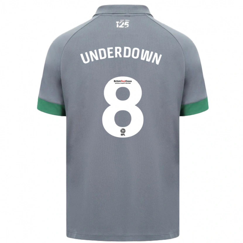 Danxen Män Kanisha Underdown #8 Mörkgrå Bortatröja Matchtröjor 2024/25 Tröjor T-Tröja