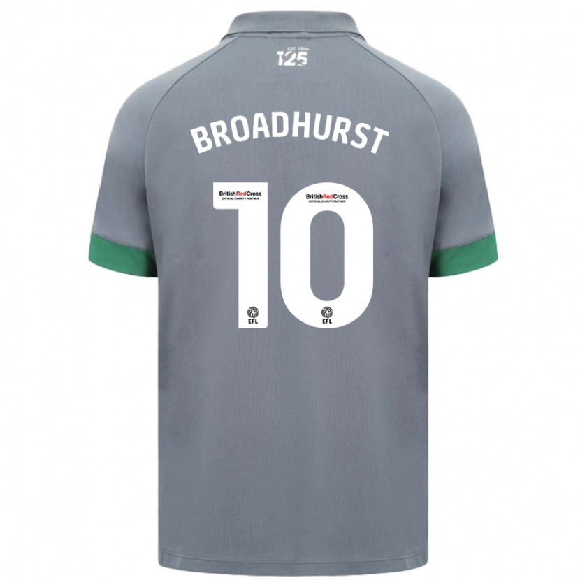 Danxen Män Danielle Broadhurst #10 Mörkgrå Bortatröja Matchtröjor 2024/25 Tröjor T-Tröja