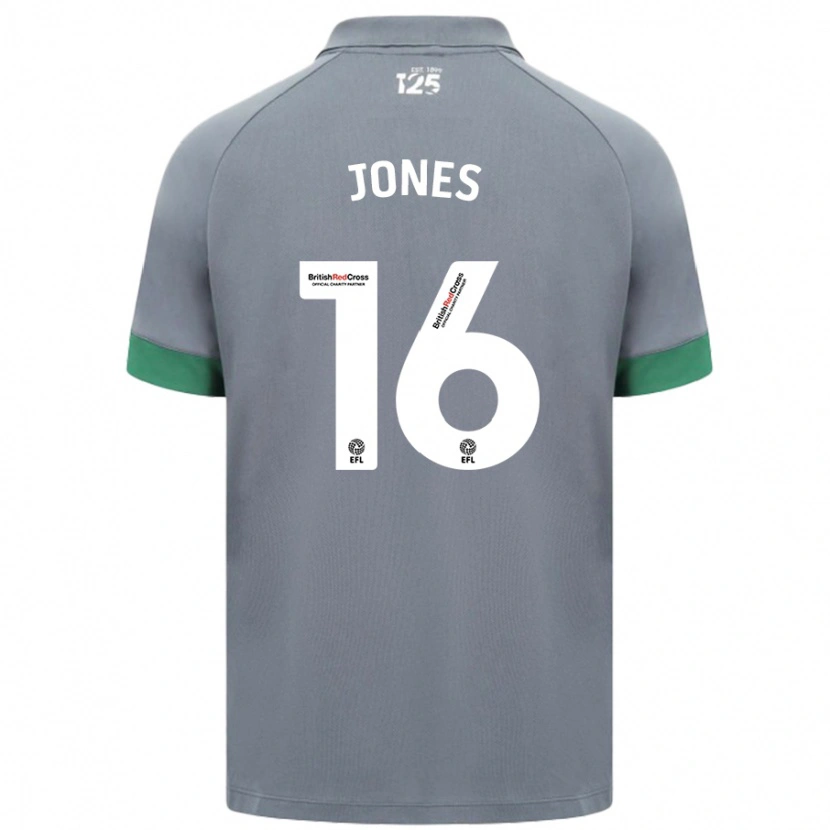 Danxen Män Ellie Jones #16 Mörkgrå Bortatröja Matchtröjor 2024/25 Tröjor T-Tröja
