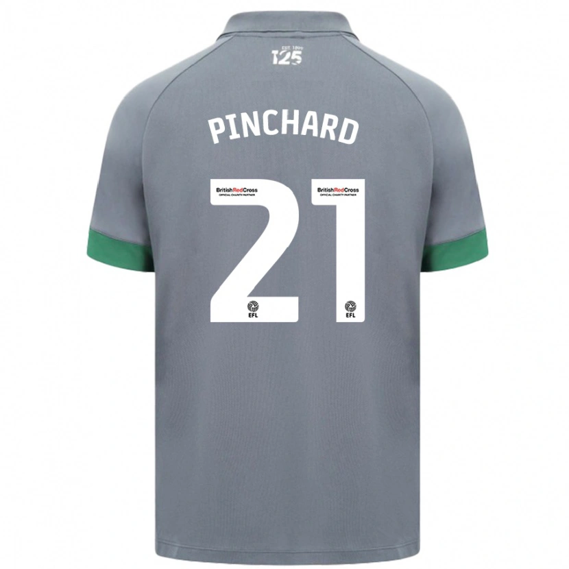Danxen Män Cerys Pinchard #21 Mörkgrå Bortatröja Matchtröjor 2024/25 Tröjor T-Tröja