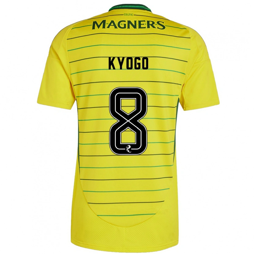 Danxen Män Kyogo Furuhashi #8 Gul Bortatröja Matchtröjor 2024/25 Tröjor T-Tröja