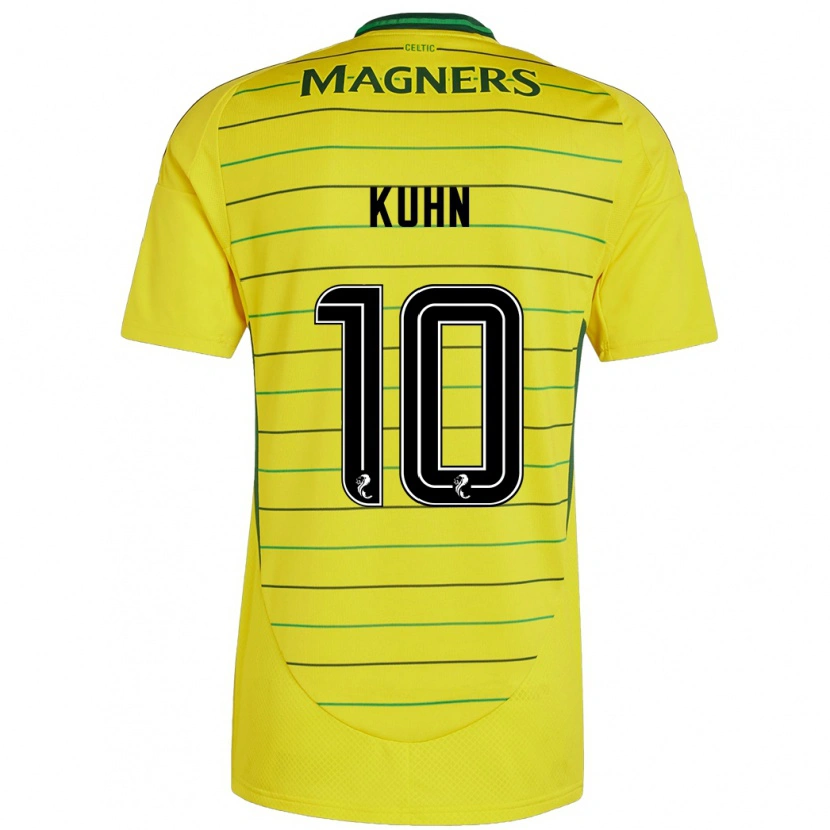 Danxen Män Nicolas Kühn #10 Gul Bortatröja Matchtröjor 2024/25 Tröjor T-Tröja