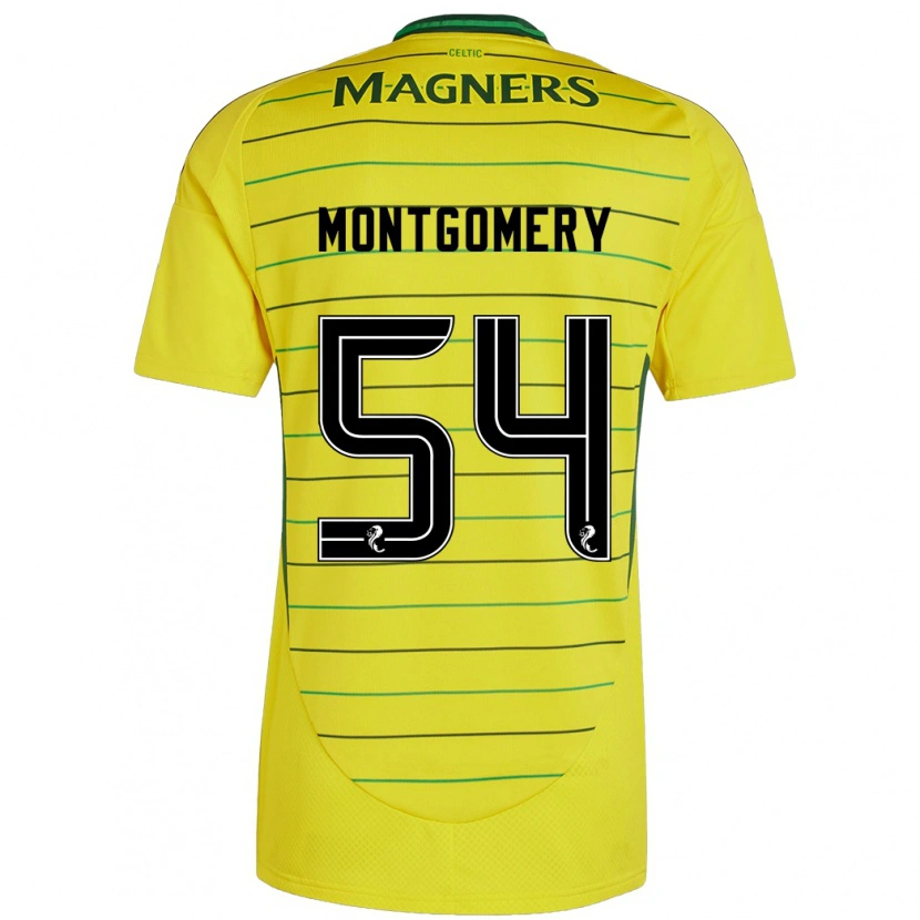 Danxen Män Adam Montgomery #54 Gul Bortatröja Matchtröjor 2024/25 Tröjor T-Tröja