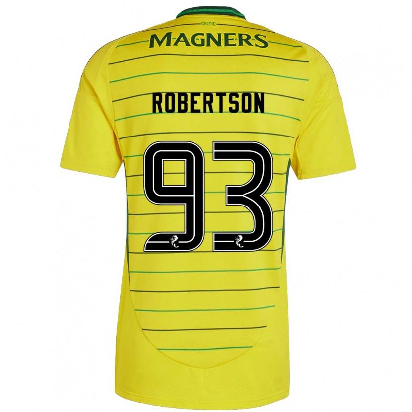 Danxen Män Mitchell Robertson #93 Gul Bortatröja Matchtröjor 2024/25 Tröjor T-Tröja