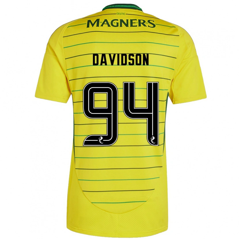 Danxen Män Bruno Davidson #94 Gul Bortatröja Matchtröjor 2024/25 Tröjor T-Tröja