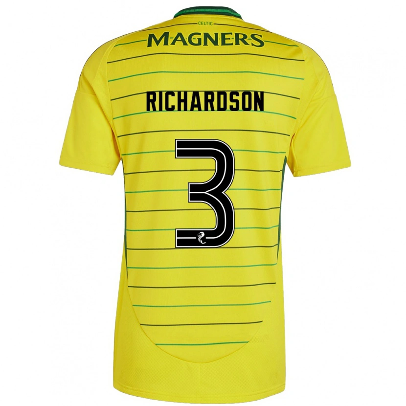 Danxen Män Amy Richardson #3 Gul Bortatröja Matchtröjor 2024/25 Tröjor T-Tröja