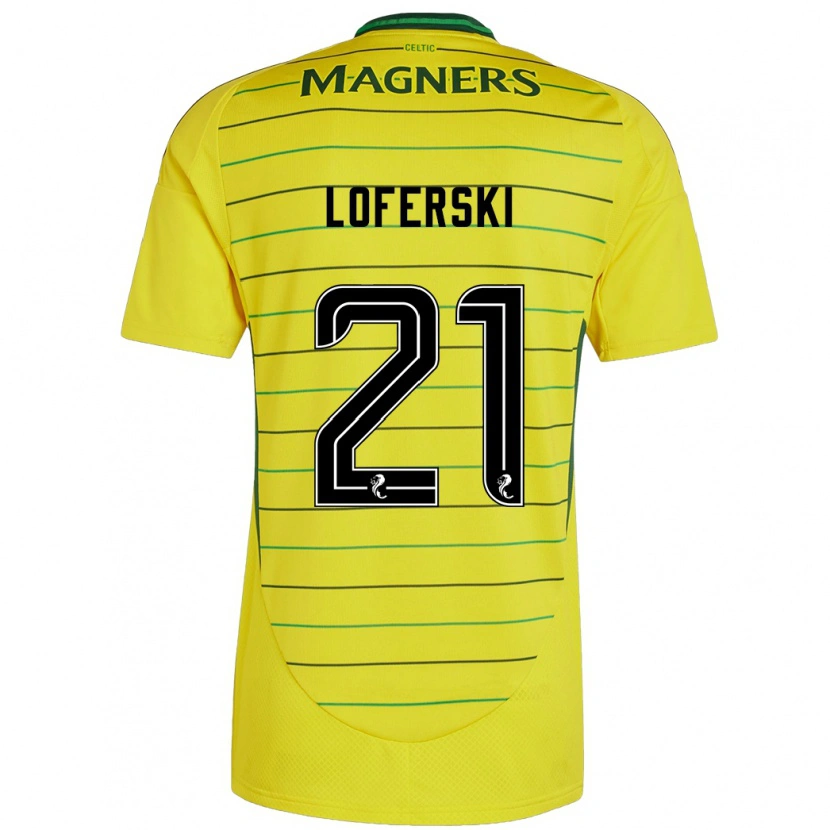 Danxen Män Kit Loferski #21 Gul Bortatröja Matchtröjor 2024/25 Tröjor T-Tröja