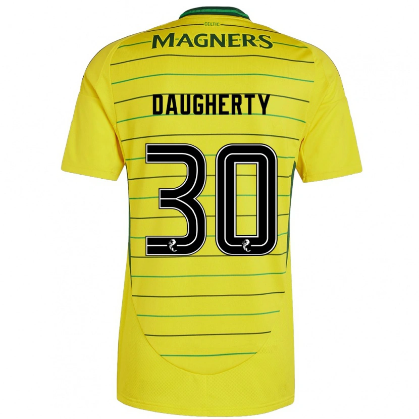 Danxen Män Kelsey Daugherty #30 Gul Bortatröja Matchtröjor 2024/25 Tröjor T-Tröja