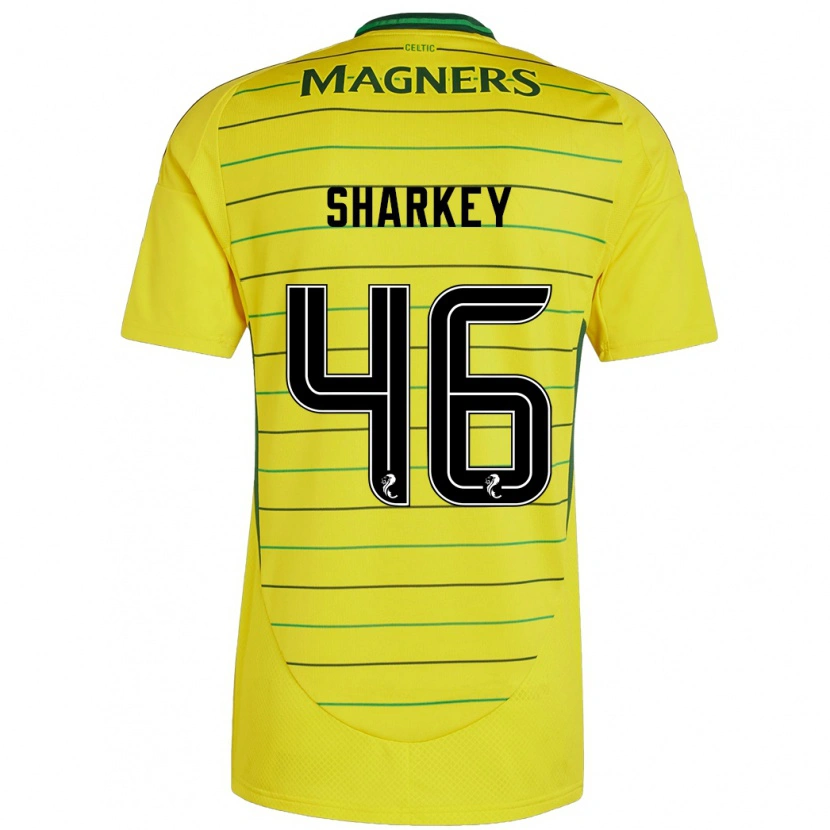 Danxen Män Amy Sharkey #46 Gul Bortatröja Matchtröjor 2024/25 Tröjor T-Tröja