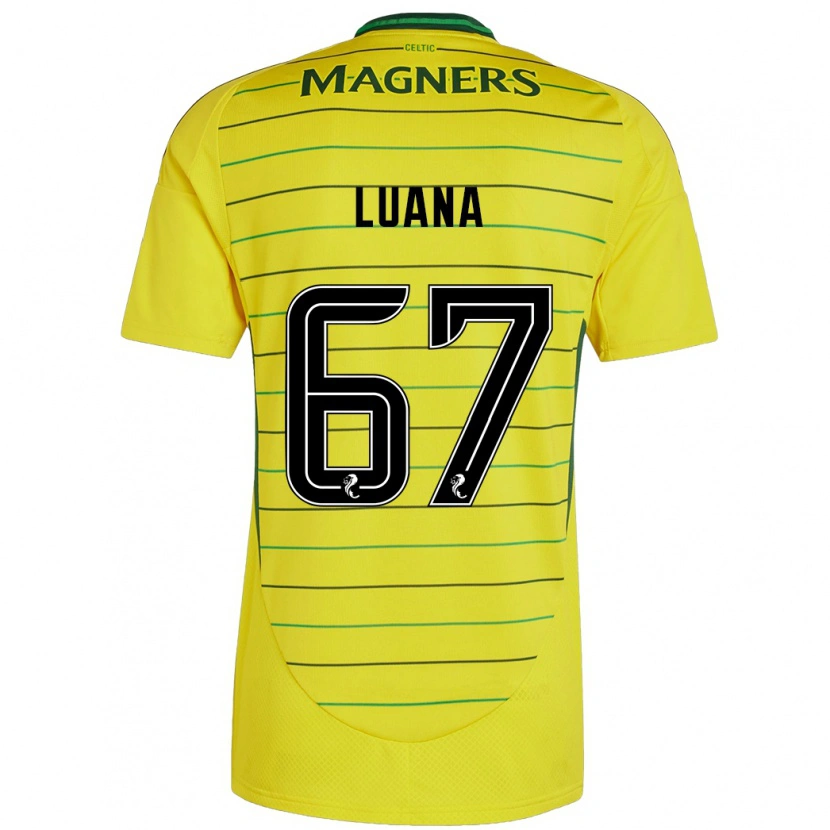 Danxen Män Luana Muñoz #67 Gul Bortatröja Matchtröjor 2024/25 Tröjor T-Tröja